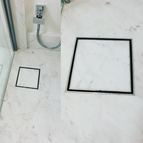 Ralo Oculto com Estrutura de Aço Inox e Pedra – Sob Medida