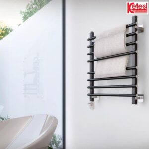 Toalheiro Térmico em Aço Tubular – Acabamento Preto Fosco